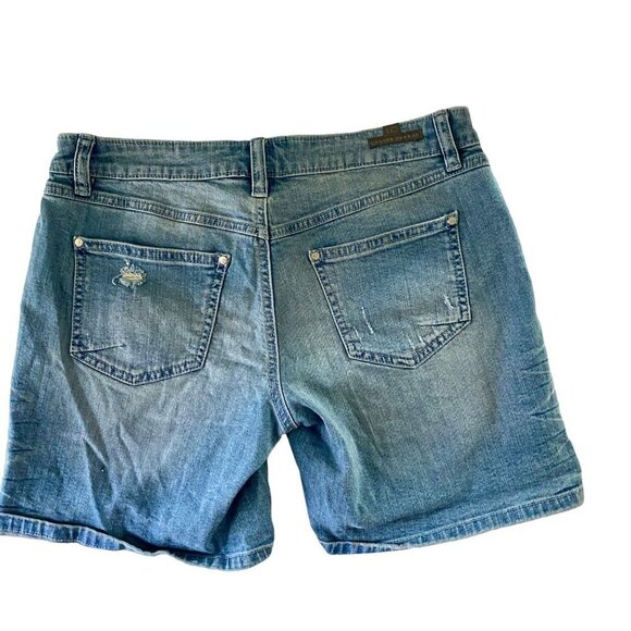 LC Lauren Conrad Distressed Denim Jean Shorts Size 4 - Picture 2 of 9